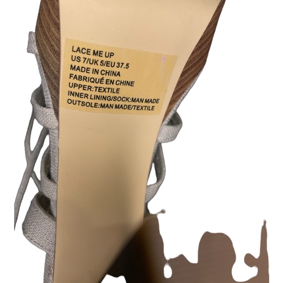 JustFab Lace Me Up Platform Sandal - Picture 7 of 8